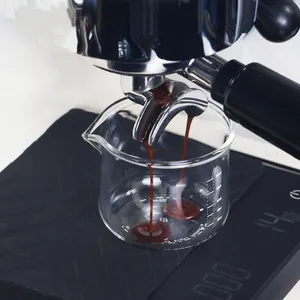 Tasse d'extraction de café en verre bouche unique maison avec mesure gravée résistance à haute température expresso italien 3.5oz Durable
