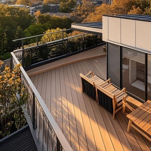 WPC <span class=keywords><strong>Decking</strong></span> piastrelle per pavimento ad incastro Design facile installazione facile da pulire WPC tavole per balcone e Patio - Product Image 4