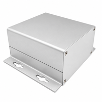 Boîtier en aluminium extrudé 120*50mm, corps en U en deux parties, couleur argent, avec flans de montage à trou de serrure, longueur personnalisable, pour boîtier de commande