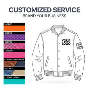 Giacca <span class=keywords><strong>Bomber</strong></span> Leggera in Pelle Trapuntata di Alta Qualità con Ricamo Personalizzato per Gentiluomini Urbani Moderni - Product Image 3