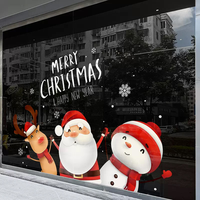 Autocollants de fenêtre de cloche de Noël et décalcomanies de porte en verre disposition créative pour les centres commerciaux et les bureaux décorations de Noël en gros