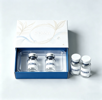 Boîte personnalisée pour petites bouteilles en verre, emballage de rangement pour 2 flacons, flacons en verre de 3 ml/5 ml/10 ml, mousse EVA, sérum facial, Caixa Peptideos
