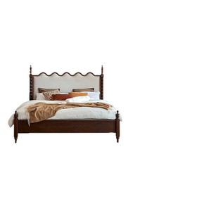 Seine Bed 1.8m Solid Wood Storage Double Bed French Retro Vintage Style Master Bedroom Wedding Bed - Product Image 5