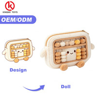 Dompet Plush Abacus Buatan Khusus Tas Koin Belajar Matematika Pendidikan Prasekolah Kain Lembut Bersertifikat CE 15cm 100 Pcs MOQ OEM