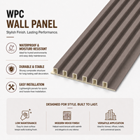 Panneau à lamelles WPC personnalisé pour les projets de décoration de hall d'hôtel, de bureau, de réception et de bâtiment