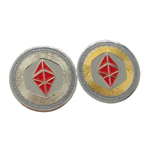Коллекционные монеты с золотым и серебряным покрытием, двухцветная металлическая эмаль