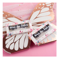 Emballage de cils papillon avec logo personnalisé, boîte vide, violet, rose, fabrication, pièces