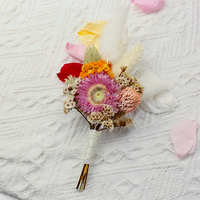 Mini Boho Klein Gedroogd Bloemenboeket voor Brievenbus Cadeau Bruids Corsage en Boutonniere Set Moederdag Decoratie