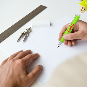 Offre Spéciale multifonctionnel en plastique 2-en-1 mignon clic Mophead <span class=keywords><strong>stylo</strong></span> à <span class=keywords><strong>bille</strong></span> avec stylet Logo pour écrans tactiles tablette <span class=keywords><strong>universelle</strong></span> - Product Image 5