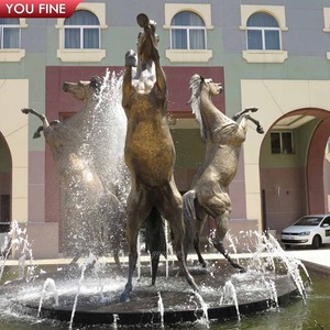 YOUFINE Bronze Running Horse Water Fountain Sculpture for Outdoor Landscape Art Commercial Plaza - Product Image 3