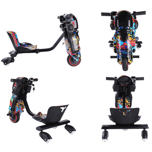 Triciclo Eléctrico para Niños con Diseño Graffiti, 6.5 Pulgadas, con Luces LED y Manubrio Ajustable - Product Image 4