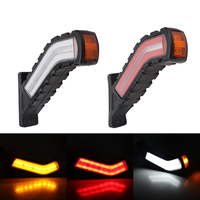 Luz de advertencia para coche de 12V y 24V, luz indicadora de marcador lateral para camión, luces LED para remolque impermeable para camión, lámpara LED dinámica