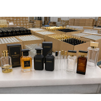 Flacon de parfum de 50 ml avec boîtes, impression de logo personnalisée, flacon de parfum en verre givré avec boîte cadeau, parfait pour l'emballage de cadeaux