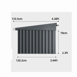 Benutzer definierte Großhandel Fabrik preis Hochwertige Outdoor-Garten Katzen-und Hunde zimmer Zwinger Metall wasserdicht Pet <span class=keywords><strong>House</strong></span> - Product Image 5