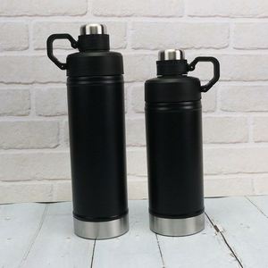 Bouteille d'eau en acier inoxydable avec logo personnalisé, 700 ml, thermos à double paroi isolé avec poignée, pour le sport - Product Image 3