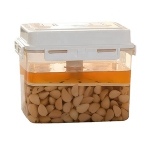 Pot à cornichons scellé en PP <span class=keywords><strong>de</strong></span> qualité alimentaire <span class=keywords><strong>de</strong></span> 5 L avec poignée - Contenant <span class=keywords><strong>de</strong></span> <span class=keywords><strong>fermentation</strong></span> hermétique pour kimchi et cornichons - Product Image 1