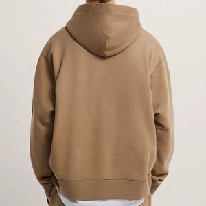Sudadera con capucha de gran tamaño de lana de algodón con estampado de hojaldre personalizado de 500GSM para hombre sin cuerda - Product Image 3