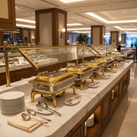 OEM Buffet-Ausstattung, Gewerbliche Speisenwärmegeräte, Edelstahl Elektrischer Buffet-Speisenwärmer und Chafing Dish Set.