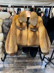 Rx פרוות סגנון חדש דש הצווארון אדום רך פרווה פרווה נשים מעיל פרווה נשים באיכות גבוהה רוכסן קצר אמיתי שועל פרווה פרווה - Product Image 3