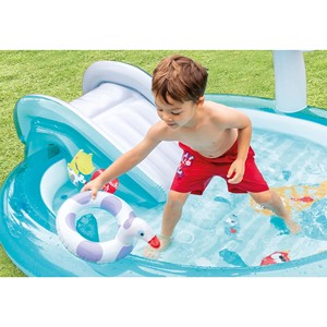 Centro de Juegos Acuáticos Inflable con Forma de Cocodrilo, Tobogán y Piscina con Aspersores, Juguete de Verano para Niños - Product Image 2