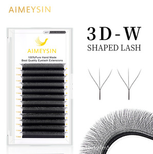 Pestañas Clover YY Injertadas, Ultra Suaves, de Pelo Sintético, Hechas a Mano, con Curvatura Automática para un Efecto 3D, para Salones de Belleza - Product Image 1