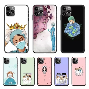 การออกแบบที่กำหนดเองการ์ตูนพยาบาลกรณีโทรศัพท์สำหรับ<span class=keywords><strong>iPhone</strong></span> 12 11 Pro Max Mini 7 8 Plus - Product Image 1