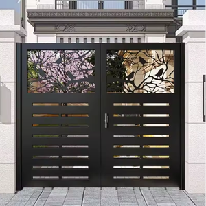 <span class=keywords><strong>Porte</strong></span> extérieure Villas Portails en fer Clôture en aluminium <span class=keywords><strong>Portail</strong></span> rétractable pour la confidentialité Entrée <span class=keywords><strong>de</strong></span> maison Jardin Hôtel Moderne - Product Image 2