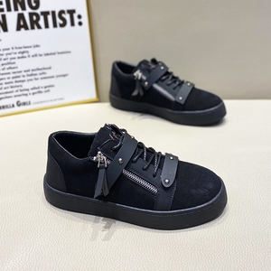 2025 primavera y otoño nuevo producto zapatos bajos para hombres gamuza sintética con doble hebilla de Metal tendencia de moda cierre con cordones - Product Image 2