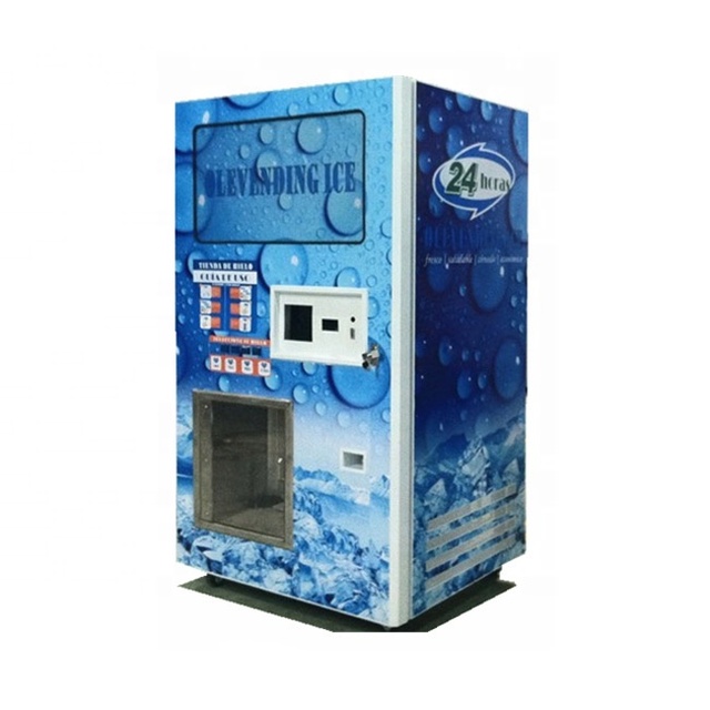 Automatic Combined Cube Ice and Water Vending Vendo Machine With Baggging System