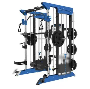 Multi-Function Home Gym Equipment Cable Crossover and Squat Rack Smith Machine for Enhanced Workout