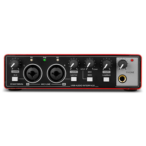 Tarjeta de Sonido Externa Compacta Profesional USB, Interfaz de Audio Compatible con PC sin Necesidad de Controladores para Transmisión en Vivo, Karaoke y Música - Product Image 2