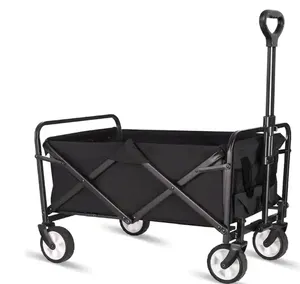 Factory Cheaper Foldable Portable Picnic Beach Trolley Carts Camping Metal Garden Trolley