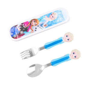 <span class=keywords><strong>Fourchette</strong></span> et cuillère en acier inoxydable 3D <span class=keywords><strong>Disney</strong></span>, ensemble mignon de trois pièces pour la rentrée scolaire - Product Image 1