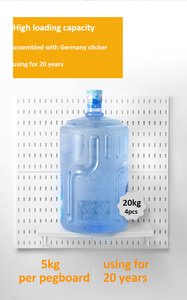 Kits de panneaux perforés <span class=keywords><strong>en</strong></span> plastique sans poinçonnage Kits d'organisateurs muraux bon marché Suspension modulaire pour organisateur mural - Product Image 6