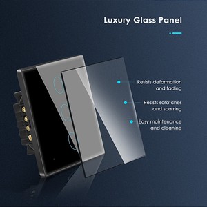 Zigbee 16a interruptor de pared táctil de lujo a bajo <span class=keywords><strong>precio</strong></span> Wifi Smart UK decorador para residencial 220V doble polo con corriente máx. 10a - Product Image 2