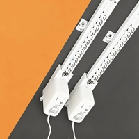 Rails de rideaux électriques modernes personnalisés YCSP sans moteur, rails en aluminium avec matériau PC, montage sur mesure