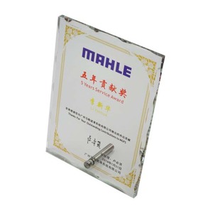 热销批发 K9 玻璃证书奖牌 定制玻璃牌匾奖杯带金属支架 - Product Image 1