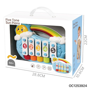Jouet musical multifonctionnel 2 en 1 pour bébé : Xylophone et <span class=keywords><strong>piano</strong></span>, support musical, jeu <span class=keywords><strong>de</strong></span> percussion pour la coordination œil-main - Product Image 6