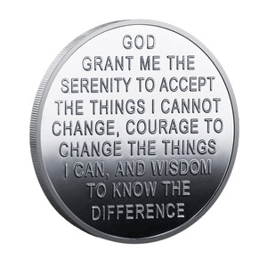 Moneda Conmemorativa de Recuperación de la Adicción, Artesanía en Metal, Moneda de Recuerdo con Tema de Oración de la Serenidad, Grabada por Ambos Lados - Product Image 6