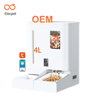 Mangeoire automatique Elecpet Factory Cat 2 en 1 Fontaine d'eau et de nourriture pour animaux domestiques Wifi APP Control Timed Smart Feeder avec caméra
