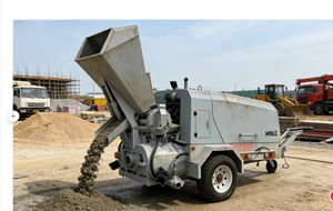 Bomba de Hormigón Automática de Alta Eficiencia MINLE ML837-<span class=keywords><strong>DBHS</strong></span> con Control Remoto, Raspador y Tolva para Bombeo de Mortero Semiseco - Product Image 4