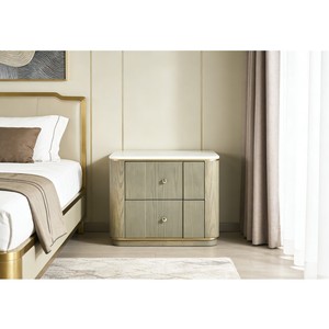Modern High-End Luxury Bedroom Furniture Set Wood Design Nightstand Bedside <b>Table</b> for Home Office Hotel Use - Product Image 1