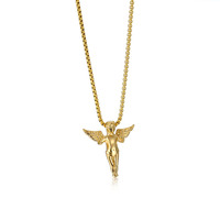 Colgante de Ángel de bebé, joyería de oro y plata de acero inoxidable 316L personalizada de fábrica, venta al por mayor