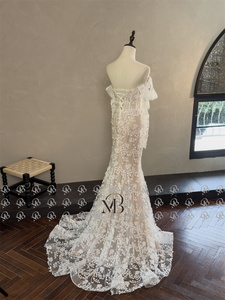 Mily sposa MQW02130 a maniche lunghe con lacci in pizzo 3d abito da sposa sposa abito da sposa - Product Image 4