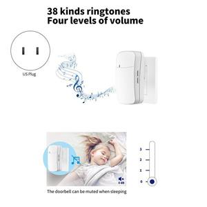 Timbre Inalámbrico Autoalimentado QX-001 para Hogar/Oficina, Kit de Timbre Impermeable con Enchufe, Sin Necesidad de Batería, Sonidos Personalizables - Product Image 3