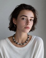 Nouveau collier de perles rouges de style européen et américain, coquillages marbrés, élégant et tendance pour femme, chaîne de clavicule plaquée or véritable