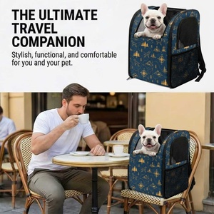 Dog <b>Backpack</b> Custom Polyester Pet <b>Carrier</b> <b>Backpack</b> Dog <b>Backpack</b> <b>Carrier</b> Custom Print Logo Travel Outdoor <b>Carrier</b> for Dogs <b>Cats</b> - Product Image 3