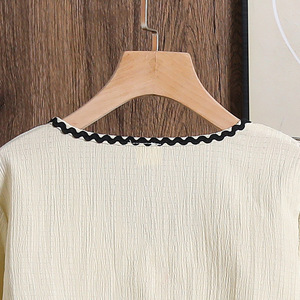 2025 vestido con cuello en V silueta <span class=keywords><strong>abrigos</strong></span> de manga larga faldas con volantes trajes de dos piezas para <span class=keywords><strong>chicas</strong></span> <span class=keywords><strong>adolescentes</strong></span> ODM niños - Product Image 4