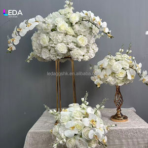 Bola de Flores de Phalaenopsis Blanca Hecha a Mano LEDA, Decoración Personalizada para Bodas y Eventos, Centros de Mesa para el Día de San Valentín, Flores Artificiales Suaves - Product Image 6