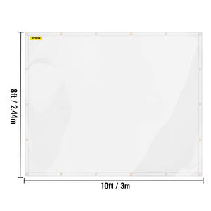 Telone trasparente 8 'X 12' 20 Mil vinile trasparente in PVC telone impermeabile telone 100% trasparente in PVC copertura piccola - Product Image 4